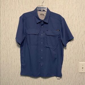 Men's Eddie Bauer Relaxed Fit Short Sleeve Woven Tech Small Mens Shirt NWT
